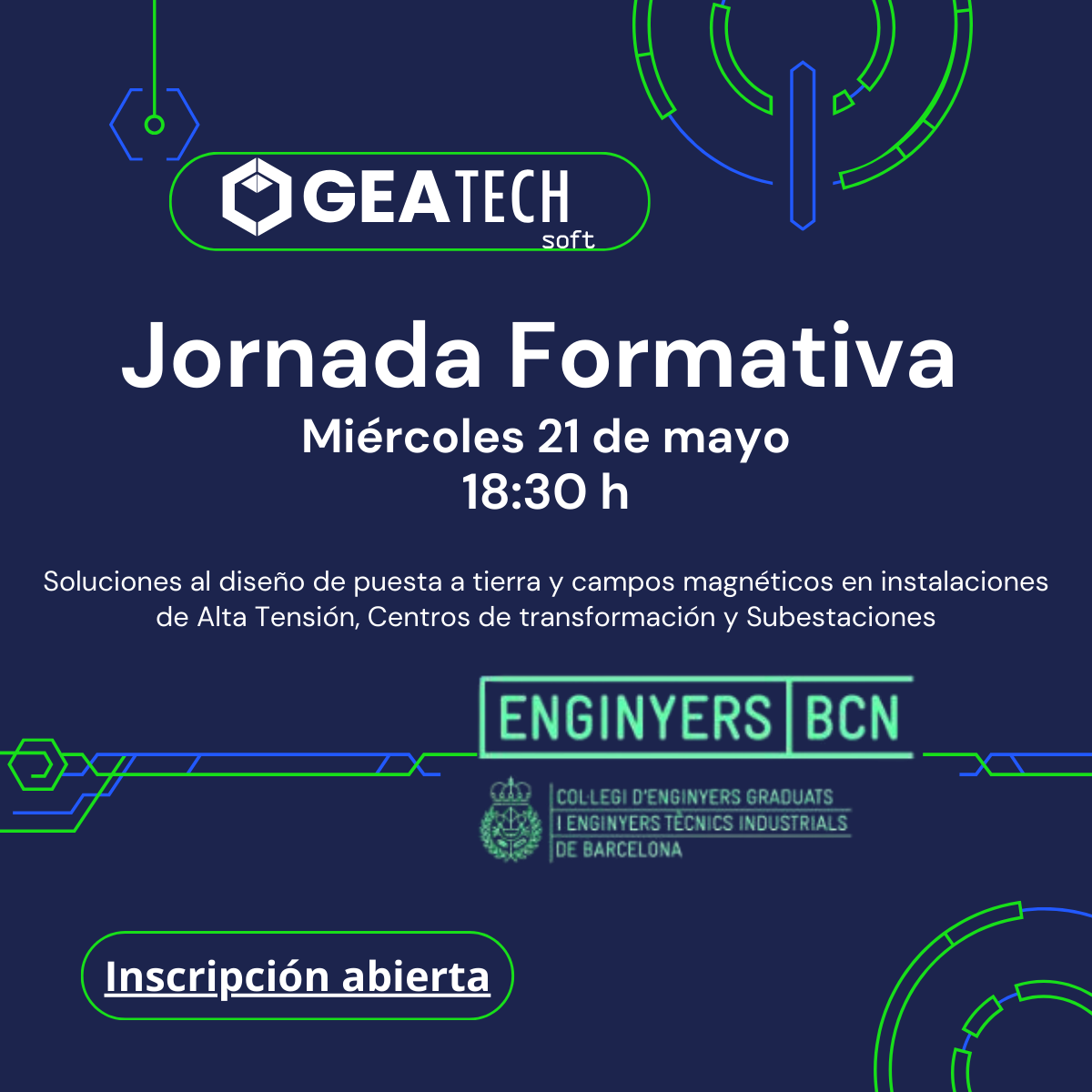 Imagen sobre la notícia Jornada formativa sobre diseño de sistemas de puesta a tierra y campos magnéticos